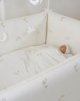 LOLBaby Cotton Embroidery Bumper Bed with Hanging Toy and Canopy - Golden Dragon (2024)