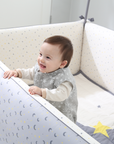 Microfiber Bumper Bed - Big Moon