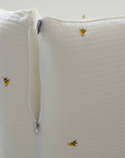 100% Premium Cotton Embroidery Bumper Bed - Bee