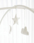 LOLBaby Cotton Embroidery Bumper Bed with Hanging Toy and Canopy - Polar Bear